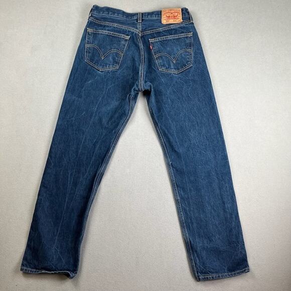 Levi's‎ Jeans Mens 34x34 Blue 501 Straight Leg Button Fly Denim Streetwear Y2K - Picture 2 of 16